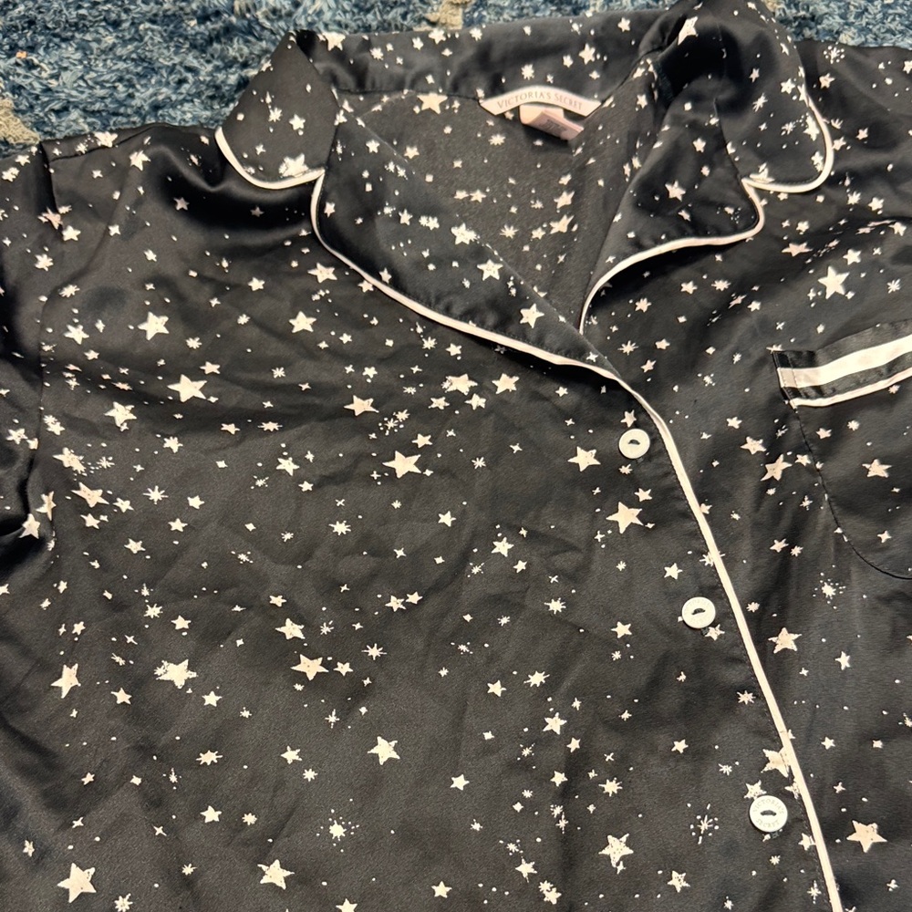 New Victoria's Secret size Large Black Stars loungewear Pajama Set - Picture 5 of 15